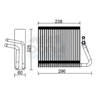 Évaporateur climatisation MEAT & DORIA 997016 pour RENAULT GRAND SCÉNIC 1.5 dCi - 101cv