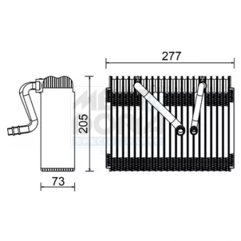 Évaporateur climatisation MEAT & DORIA 997023 pour OPEL VECTRA 2.0 i 16V - 136cv