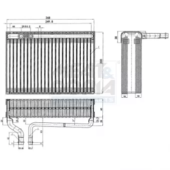 Évaporateur climatisation MEAT & DORIA 997025 pour CITROEN XSARA 1.6 Chrono - 101cv