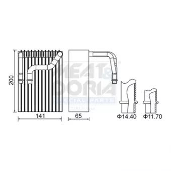 Évaporateur climatisation MEAT & DORIA OEM 64119134630