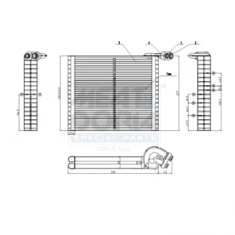 Évaporateur climatisation MEAT & DORIA 997086 pour SEAT ALHAMBRA 2.2 D-4D - 136cv