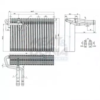 Évaporateur climatisation MEAT & DORIA 997133 pour VOLVO V70 2.0 HDi - 110cv