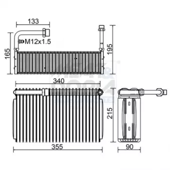 MEAT & DORIA 997141 - Évaporateur climatisation