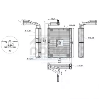 Évaporateur climatisation MEAT & DORIA 997148 pour VOLKSWAGEN POLO 630 i - 258cv