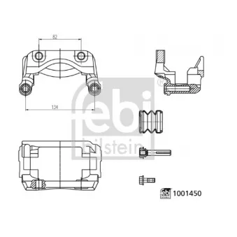 FEBI BILSTEIN 1001450 - Support, étrier de frein avant droit
