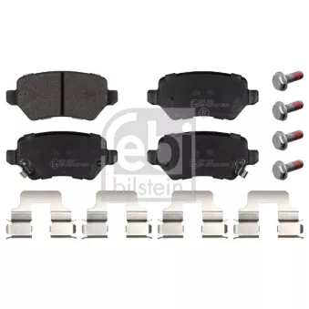 Jeu de 4 plaquettes de frein arrière FEBI BILSTEIN 16512 pour OPEL MERIVA 1.7 CDTi - 110cv