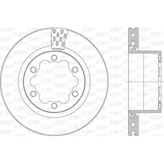 Jeu de 2 disques de frein avant OPEN PARTS BDA2947.20 pour VOLKSWAGEN CRAFTER 2,0 TDI 4motion - 163cv
