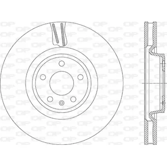 Jeu de 2 disques de frein avant OPEN PARTS BDR2952.20 pour VOLKSWAGEN TOUAREG 2.0 TFSi 4motion - 249cv
