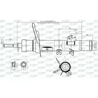 Amortisseur avant droit OPEN PARTS SAB8718.31 pour PEUGEOT 208 1.2 THP - 110cv