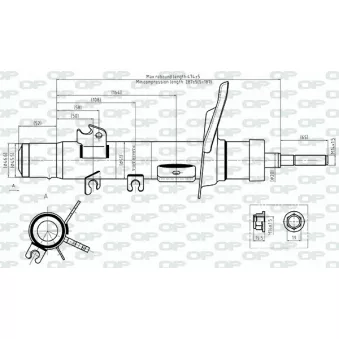 Amortisseur avant gauche OPEN PARTS SAB8719.31 pour PEUGEOT 208 1.2 THP - 110cv
