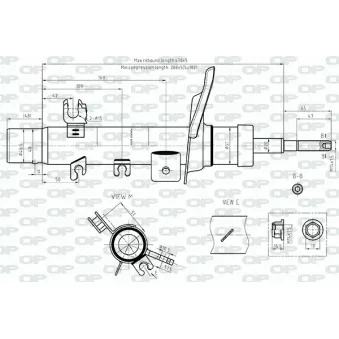 Amortisseur avant droit OPEN PARTS SAB8723.31 pour CITROEN C3 PureTech 82 - 83cv