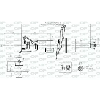 Amortisseur avant droit OPEN PARTS OEM bv6118045lcd