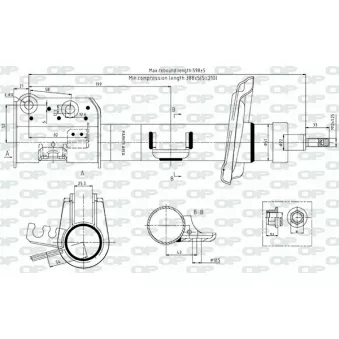 OPEN PARTS SAB8734.32 - Amortisseur arrière gauche