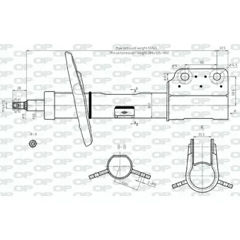 Jeu de 2 amortisseurs arrière OPEN PARTS OEM 9833696780