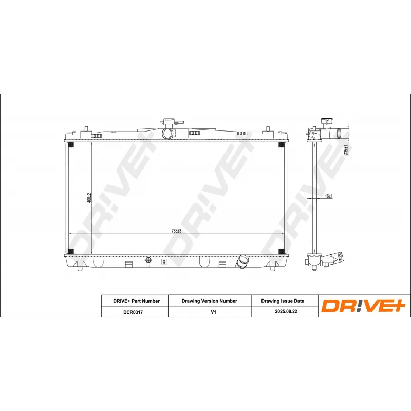 Radiateur, refroidissement du moteur Dr!ve+ DCR0317 - Visuel 1