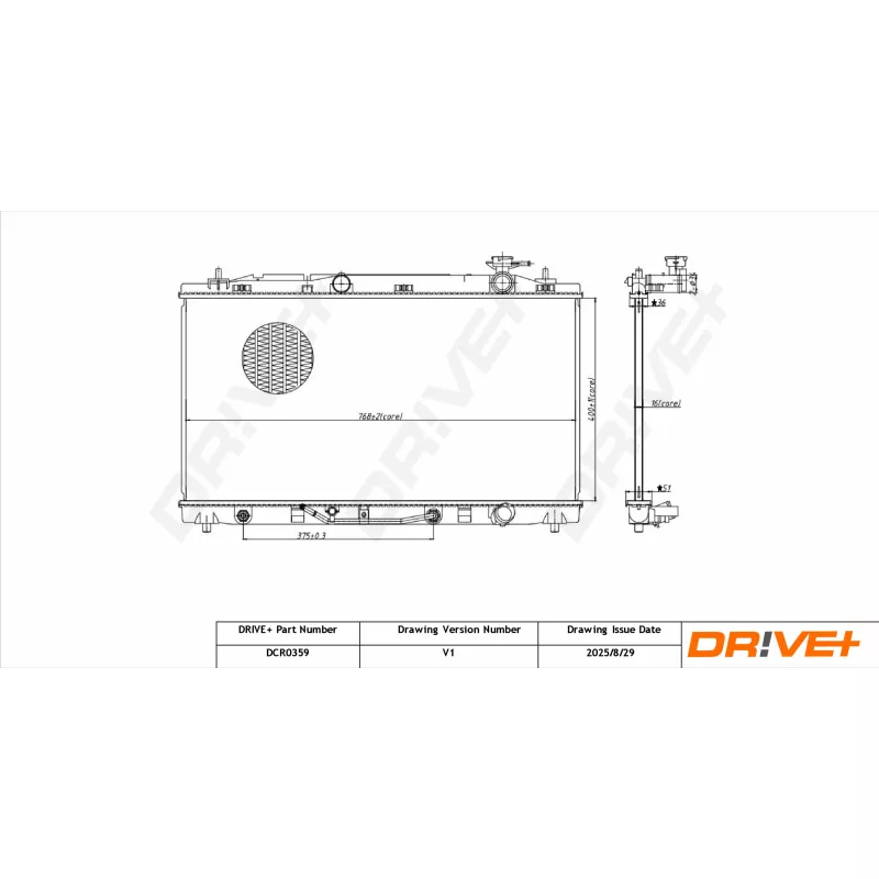 Radiateur, refroidissement du moteur Dr!ve+ DCR0359 - Visuel 1