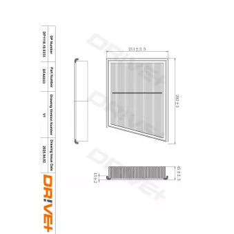 Dr!ve+ DP1110.10.0333 - Filtre à air