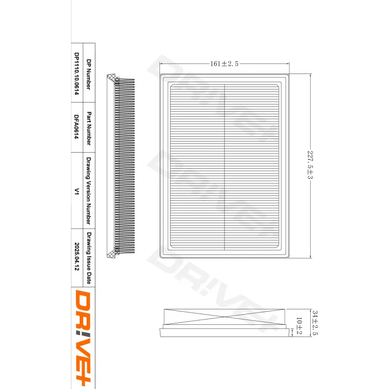 Filtre à air Dr!ve+ DP1110.10.0614 - Visuel 1