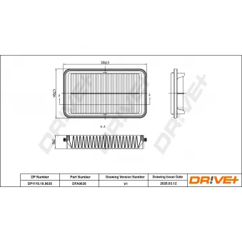 Filtre à air Dr!ve+ OEM 165464a00c