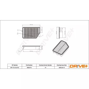 Dr!ve+ DP1110.10.0774 - Filtre à air