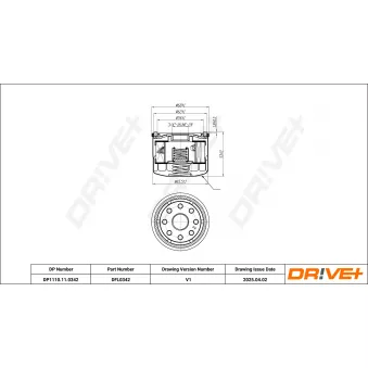 Filtre à huile Dr!ve+ OEM 1651084ma0000