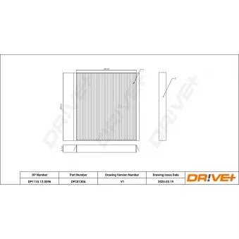 Filtre, air de l'habitacle Dr!ve+ DP1110.12.0396