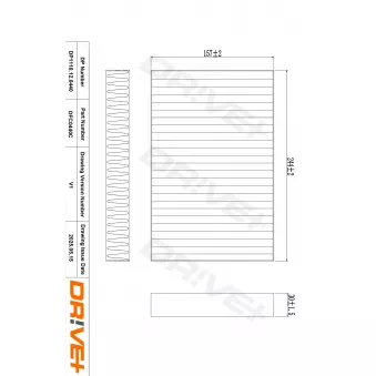 Filtre, air de l'habitacle Dr!ve+ DP1110.12.0440