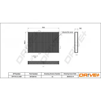 Filtre, air de l'habitacle Dr!ve+ OEM 13175554