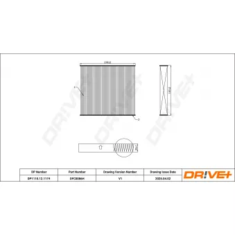 Filtre, air de l'habitacle Dr!ve+ DP1110.12.1119