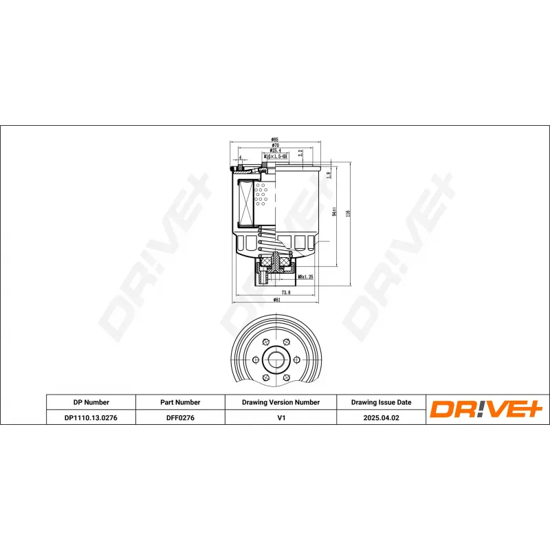 Filtre à carburant Dr!ve+ DP1110.13.0276 - Visuel 1