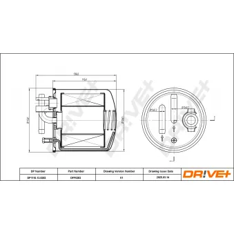 Filtre à carburant Dr!ve+ DP1110.13.0283