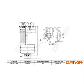 Filtre à carburant Dr!ve+ DP1110.13.0302 pour SKODA OCTAVIA 1.9 TDI - 90cv