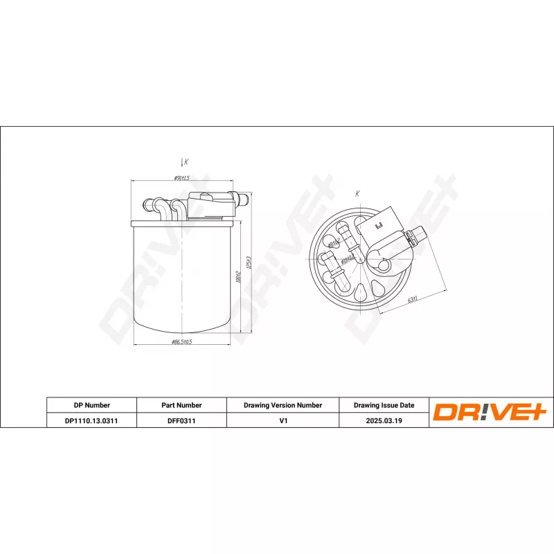 Filtre à carburant Dr!ve+ DP1110.13.0311 - Visuel 1