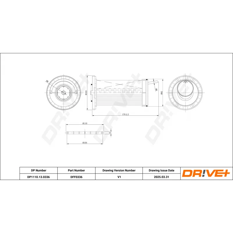 Filtre à carburant Dr!ve+ DP1110.13.0336 - Visuel 1