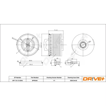 Filtre à carburant Dr!ve+ DP1110.13.0345