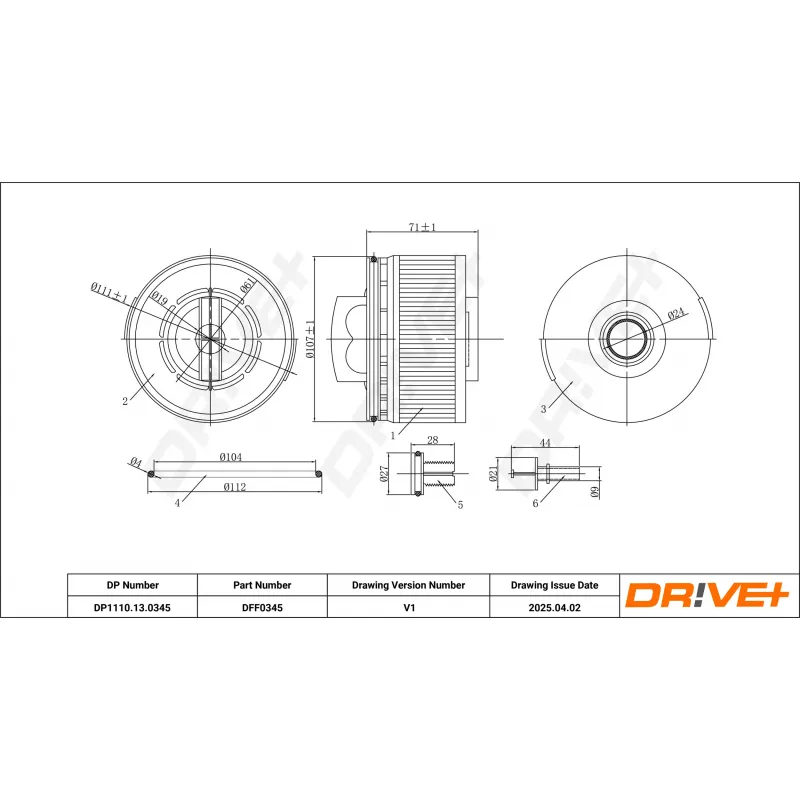 Filtre à carburant Dr!ve+ DP1110.13.0345 - Visuel 1