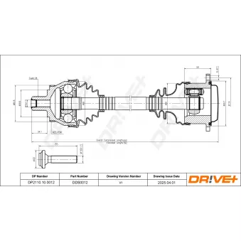 Arbre de transmission Dr!ve+ OEM 4B0407451EX