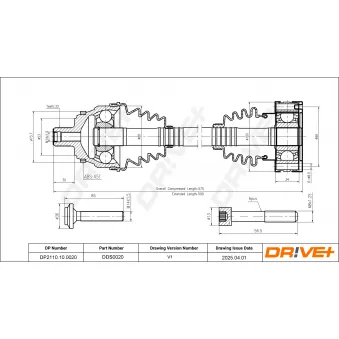Arbre de transmission Dr!ve+ DP2110.10.0020