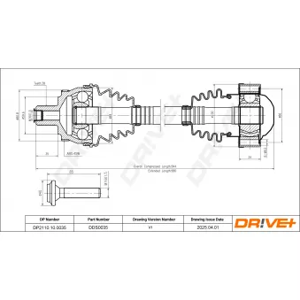 Arbre de transmission Dr!ve+ DP2110.10.0035
