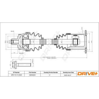 Arbre de transmission Dr!ve+ DP2110.10.0043