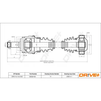 Arbre de transmission Dr!ve+ DP2110.10.0105