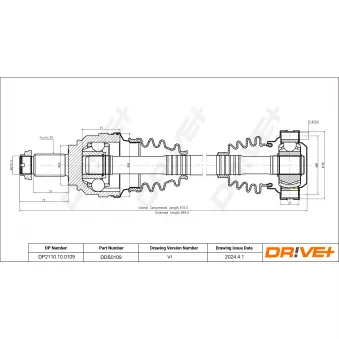 Arbre de transmission Dr!ve+ OEM 33217553559