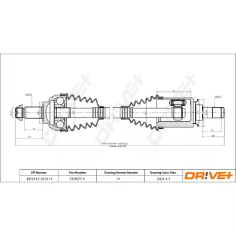 Arbre de transmission Dr!ve+ OEM 31607505199