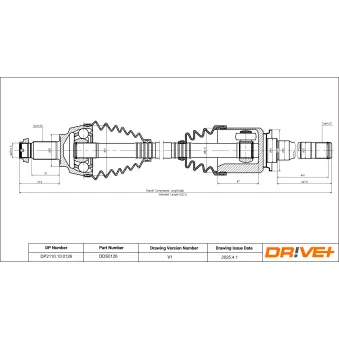 Arbre de transmission Dr!ve+ OEM 31607503538