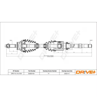 Arbre de transmission Dr!ve+ OEM 96072989