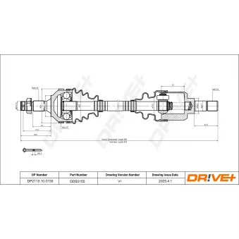 Arbre de transmission Dr!ve+ OEM 32728S