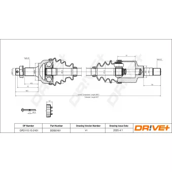 Arbre de transmission Dr!ve+ OEM 32722C