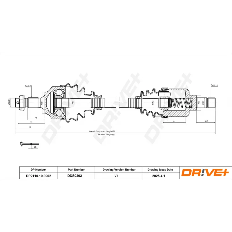 Arbre de transmission Dr!ve+ DP2110.10.0202 - Visuel 1