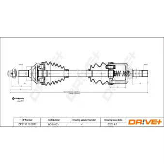 Arbre de transmission Dr!ve+ OEM 3272RW
