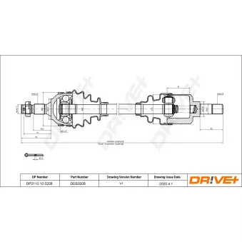 Arbre de transmission Dr!ve+ OEM 3272FG
